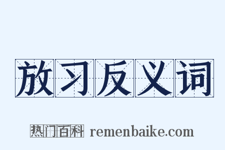 放习反义词是什么意思的图片